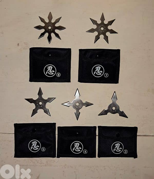 Collection of Ninja Shurikens Originals , Metal 0