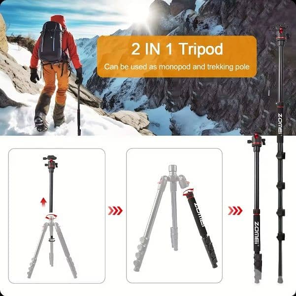 Professional Tripod Monopod for phone and DSLR 4