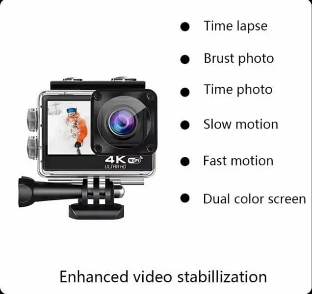 Action Camera 4K wifi dual screen 1