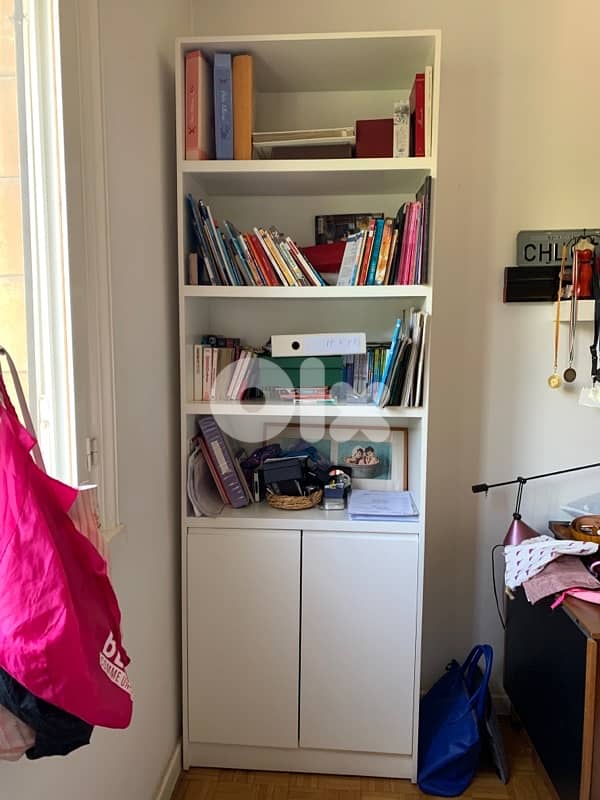 Wooden French Triple deck Bed + 2 bookshelves + 2desks + shoes Cabinet 6