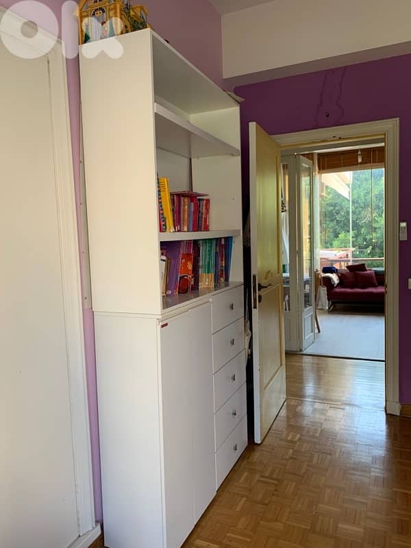 Wooden French Triple deck Bed + 2 bookshelves + 2desks + shoes Cabinet 5