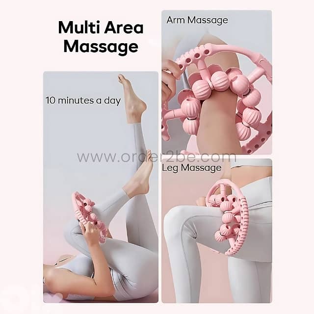 20-Wheel Handheld Massager – 360° Rollers w/ Adjustable Clamp 3