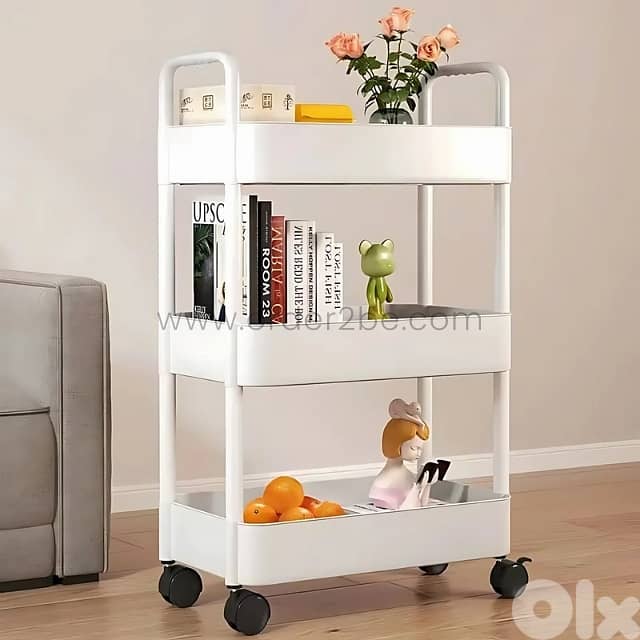 3-Tier Rolling Organizer Rack – Durable Space-Saving Cart for Kitchen 2