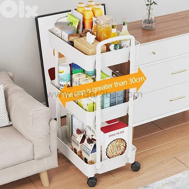 3-Tier Rolling Organizer Rack – Durable Space-Saving Cart for Kitchen 3