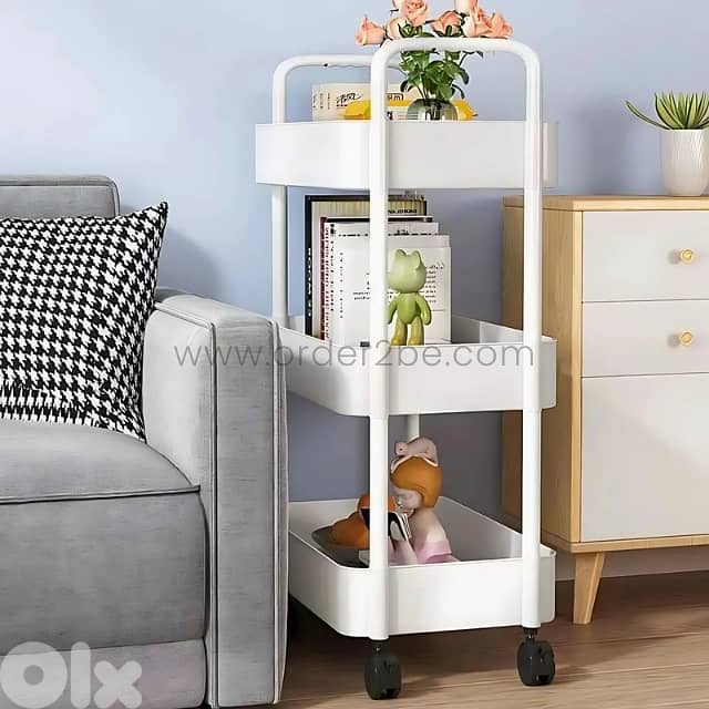 3-Tier Rolling Organizer Rack – Durable Space-Saving Cart for Kitchen 4
