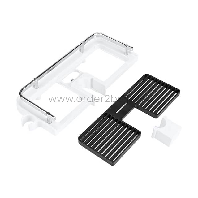 Space-Saving Shower Caddy–Drill-Free ABS Shelf + Drainage Tray, Hooks 11
