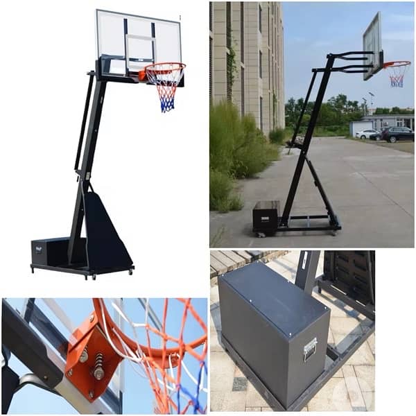BOARD 152 x 92 cm Official Basketball Hoop with Iron heavyduty base 0
