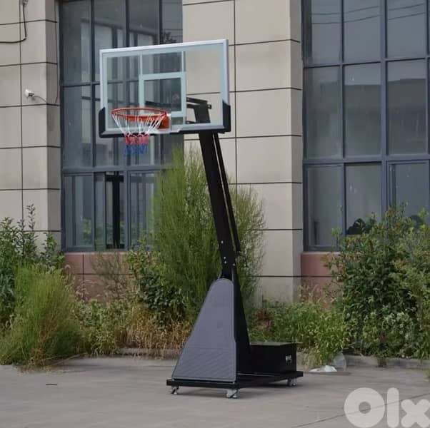 BOARD 152 x 92 cm Official Basketball Hoop with Iron heavyduty base 5