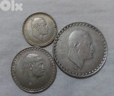 مجموعةعملة فضة تذكارية  للقائد  العربي الخالد جمال عبد الناصر ١٩٧٠