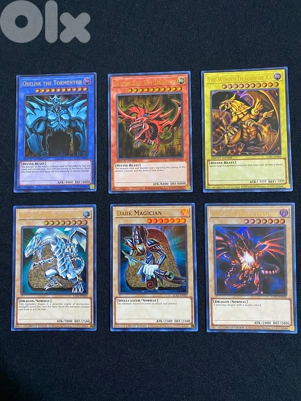 Yu-Gi-Oh! English Bundle God Cards, Blue Eyes, Dark Magician Yugioh 0