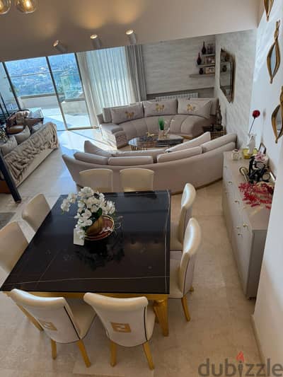 LUXURIOUS, FULLY FURNISHED DUPLEX IN BAABDA PRIME WITH ROOF, (BA-443)