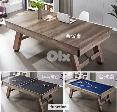 Pool table Billiard 8 ft with table tennis + dinning top (3 in 1)