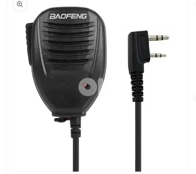 Baofeng Clip-on Speaker Microphone + Mic Plug(Black) walkie talkie