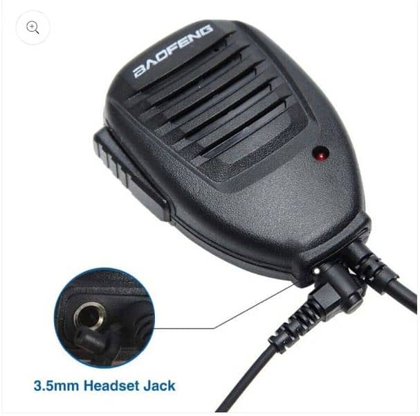 Baofeng Clip-on Speaker Microphone + Mic Plug(Black) walkie talkie 2