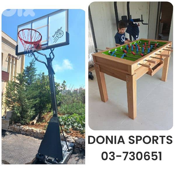 825$ only for 2 items (basketball + babyfoot) 0