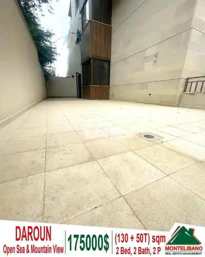 130 sqm Apartment For Sale in Daroun with 50 sqm Terrace and View !!!