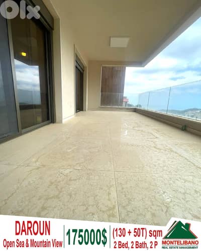 130 sqm Apartment For Sale in Daroun with 50 sqm Terrace and View !!!