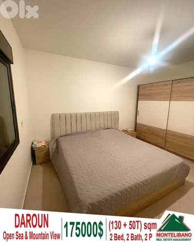 130 sqm Apartment For Sale in Daroun with 50 sqm Terrace and View !!!
