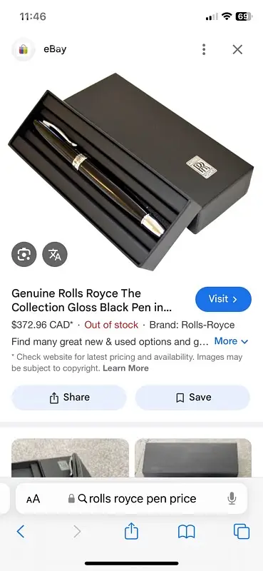 Rollsroyce pen like new. 220$