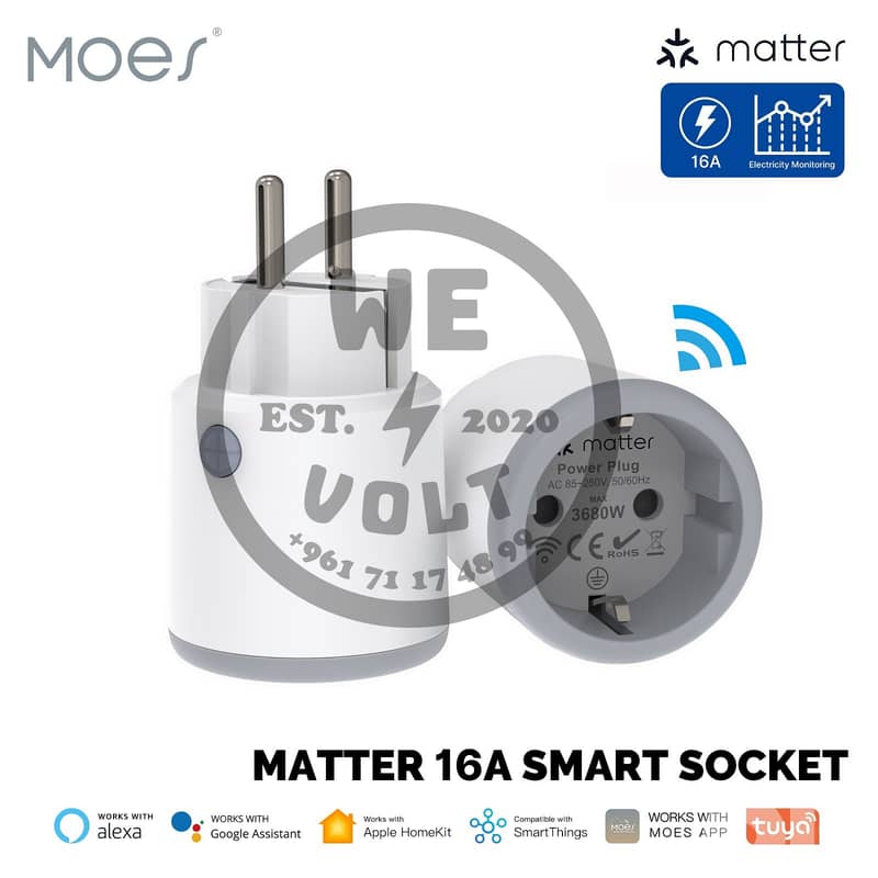WiFi Smart Plug (WiFi & Matter) | MOES – We Volt 1