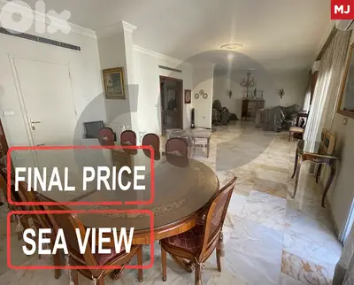 Spacious - Sea View - Calm Area in Rawche/الروشة REF#MJ120351