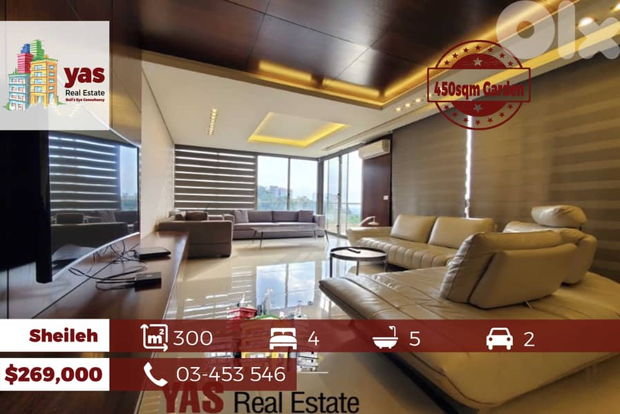 Sheileh 300m2 Duplex + 450m2 Garden | High-End | Panoramic View | 0