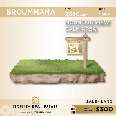 Land for sale in Broummana SM67 أرض للبيع في برمانا
