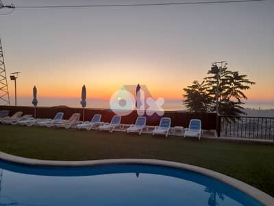 Villa+Garden &Terrace with Pool+Sea View 4 sale in Aaitat - فيلا عيتات