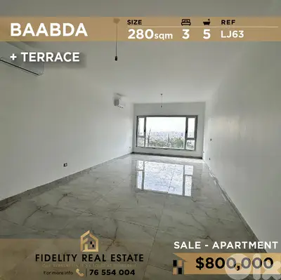 Apartment for sale in Baabda LJ63 شقة للبيع في بعبدا