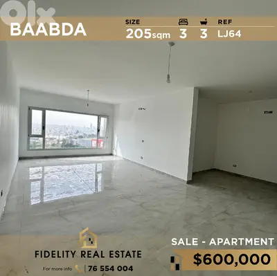 Apartment for sale in Baabda LJ64 شقة للبيع في بعبدا،