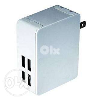 NXG Technology 4 Port USB Charger 24.5W Full Speed Home/Travel 2.4A 1A 1