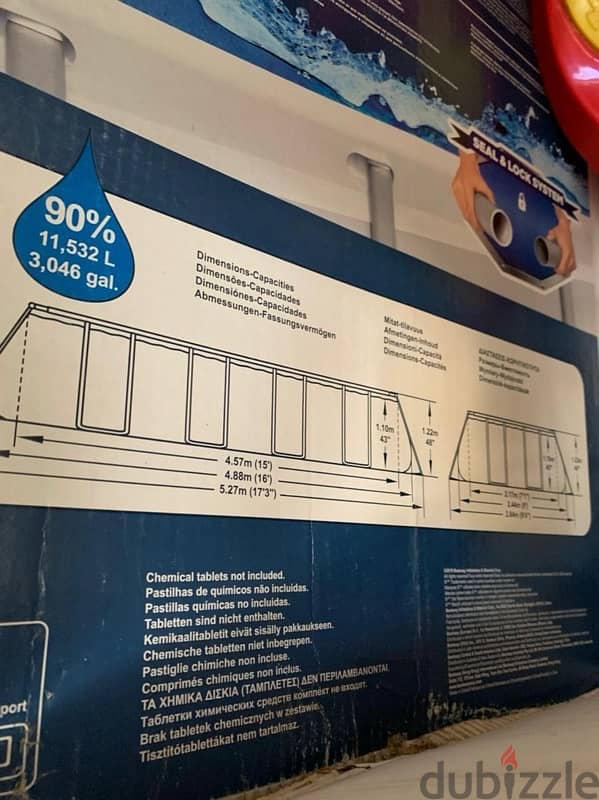 BESTWAY  POOL USED ONLY ONCE 4.88M X 2.44M X 1.22M 7