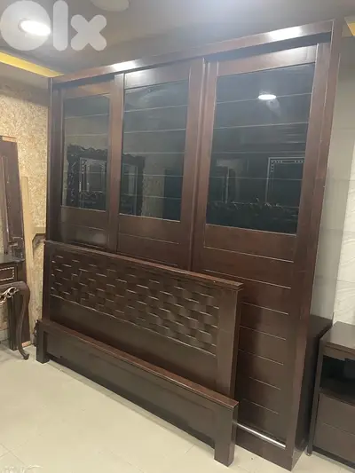 غرفة نوم خشب مسيف مستعملة شبه جديدة