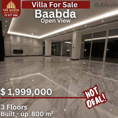 villa in baabda for sale فيللا في بعبدا لبيع