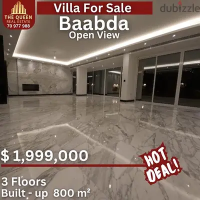 villa in baabda for sale فيللا في بعبدا لبيع