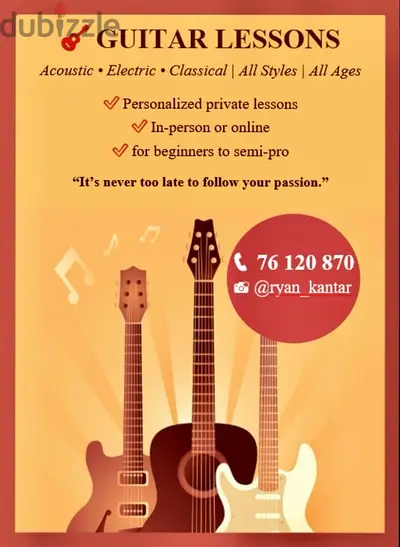 GUITAR TEACHER AVAILABLE