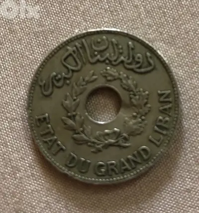 1 p Lebanon coin 1936