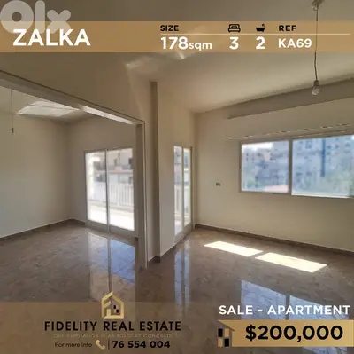 Apartment for sale in Zalka KA69 شقة للبيع في الزلقا