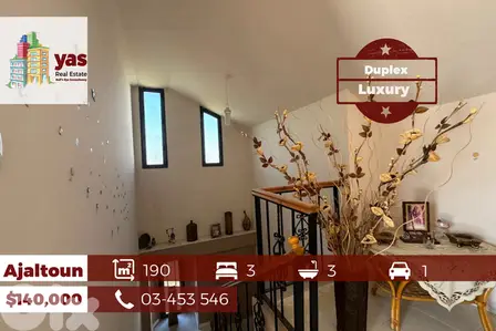 Ajaltoun 190m2 | Duplex | Quiet Street | Prime Location | EL