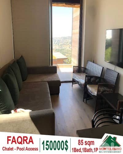 Fully Furnished 85 sqm Chalet For Sale in Faqra with Pool Access !!!