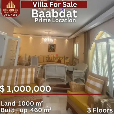 villa in Baabdat for sale ڤيللا في بعبدات للبيع سعر مدروس