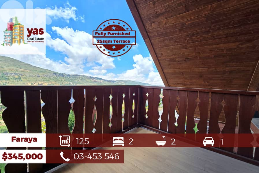 Faraya 125m2 | 25m2 Terrace | Luxury duplex | Furnished | View | DA | 0