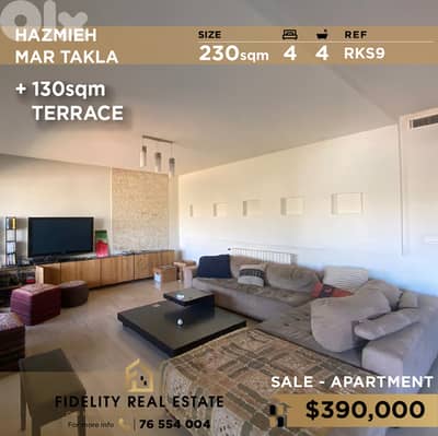 Apartment for sale in Hazmieh RKS9 شقة للبيع في الحازمية