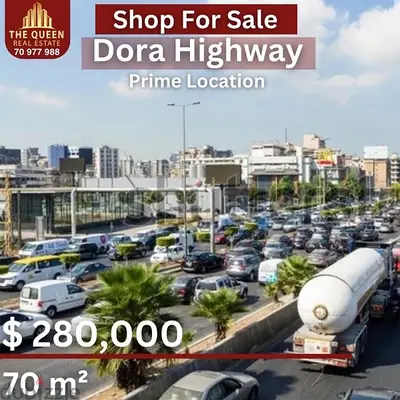 shop for sale in Dora in the high way محل للبيع في الدورة طريق عام