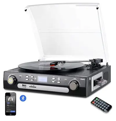DIGITNOW Bluetooth Record Player with Stereo Speakers,/4$ delivery