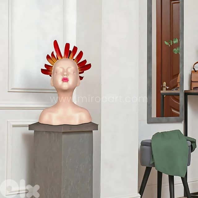 Innocent Flame Resin Sculpture – Soft Face, Sharp Flame, All Drama 1