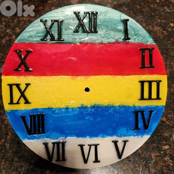 Customized Druze Resin Clock 0