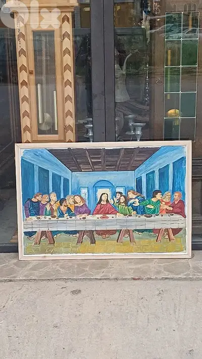 لوحة العشاء السرّي، رسم زيتي اوروبية