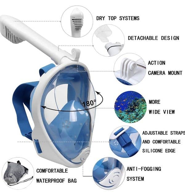 snorkeling mask Anti-fogging Viewing Window/4$ delivery 4