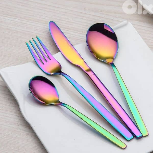 Ernesto rainbow finish stainless steel 18/0 0
